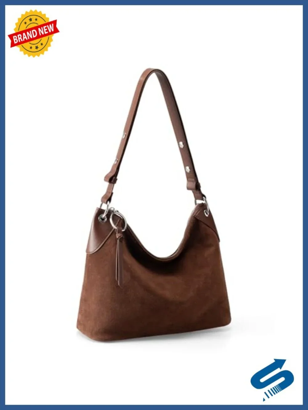 Genuine Leather Hobo Bag Crossbody Purse with Adjustable Strap
